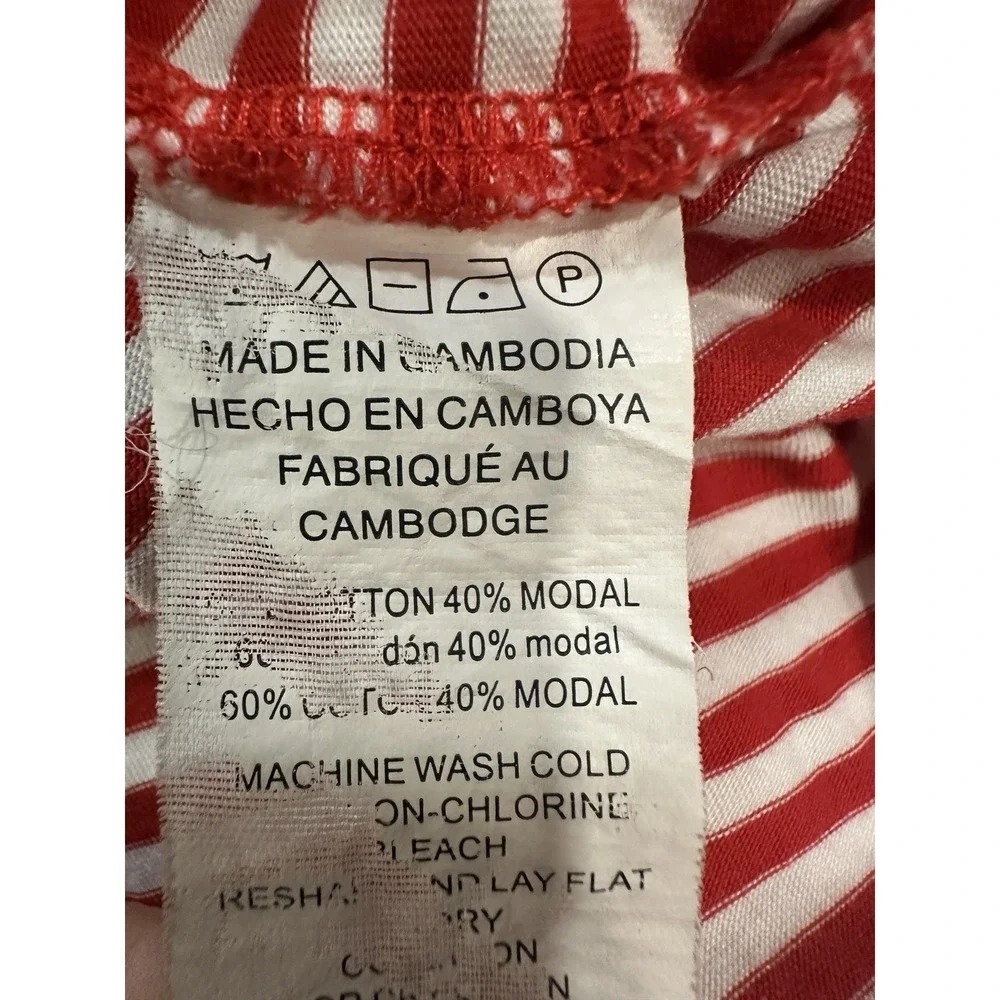 Michael Kors Striped Red White Sleeveless Crew Neck Cotton Tank‎ Women's Top S